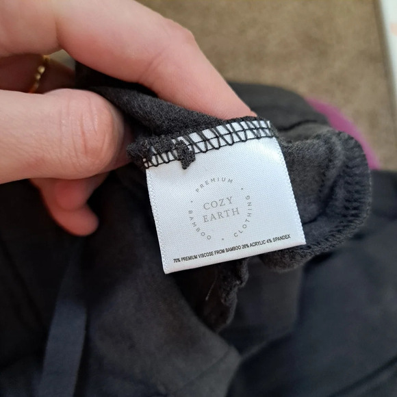 Cozy Earth Dark Grey Bamboo Soft Smooth Comfy Stretch Jogger Pant Size XXL - Picture 5 of 6